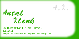 antal klenk business card
